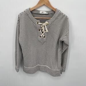 VINEYARD VINES Bateau Lace Up Pullover Sweatshirt // XXS